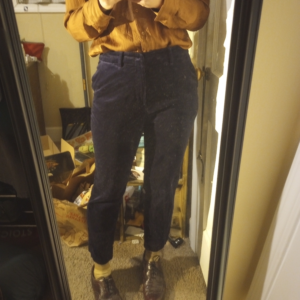 GAP Velvet "Khaki" Suit Pants, Navy